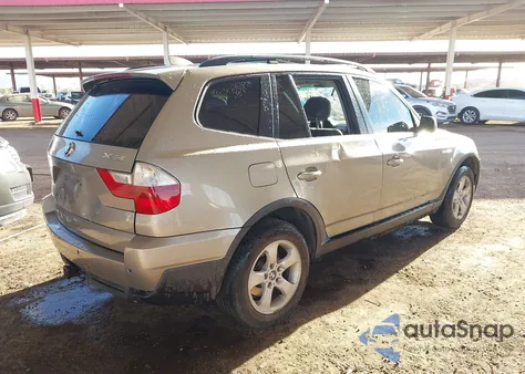 2007 BMW X3 3.0Si из США, поврежденный, VIN WBXPC93417WF28703